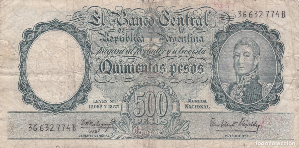 Billetes extranjeros: ARGENTINA - 500 PESOS DE 1954 - VER FOTOS
