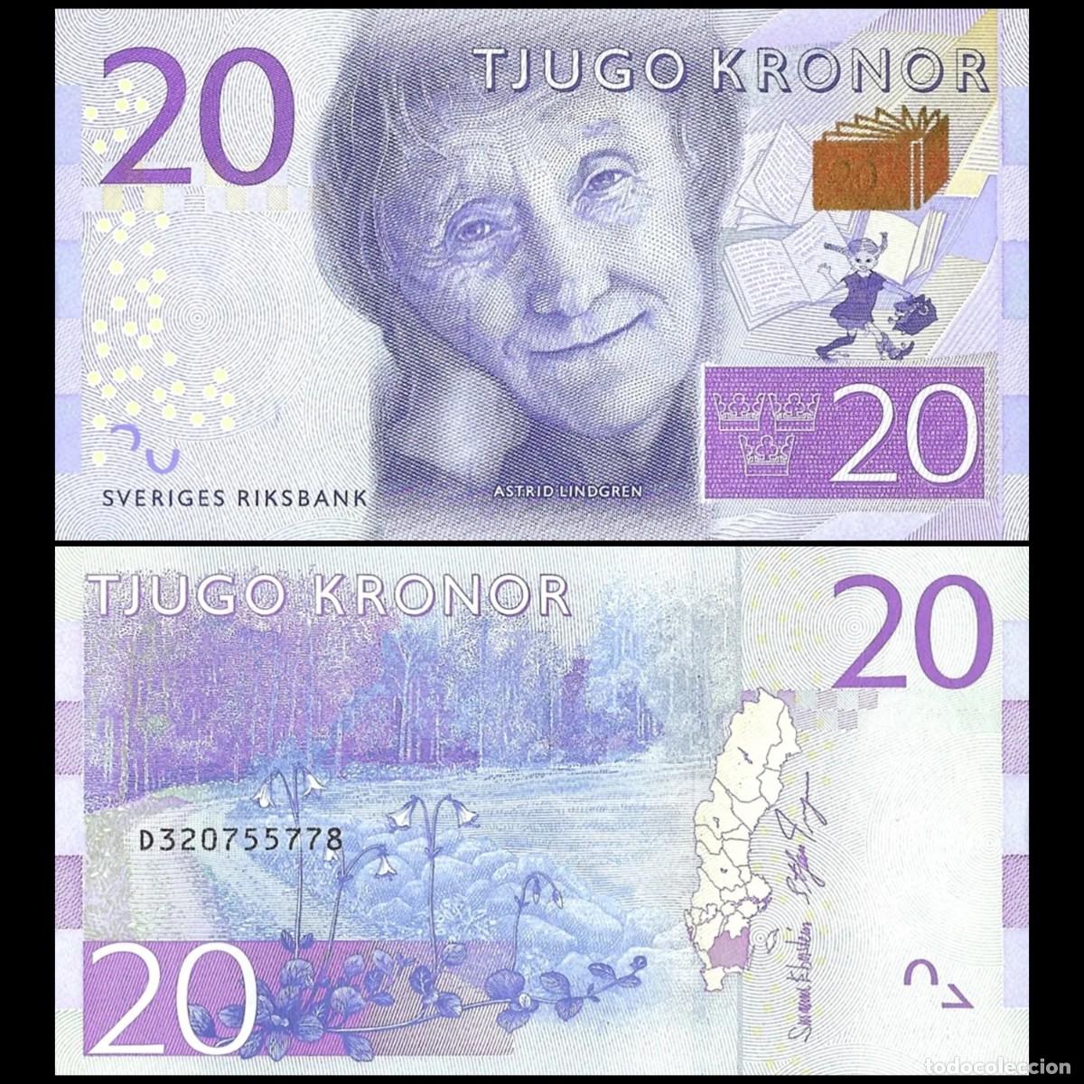 Billetes extranjeros: B25 - Suecia - 20 coronas 2015 - P 69b SC Plancha