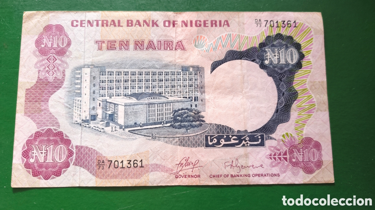 Billetes extranjeros: 10 naira Nigeria 1973 17a