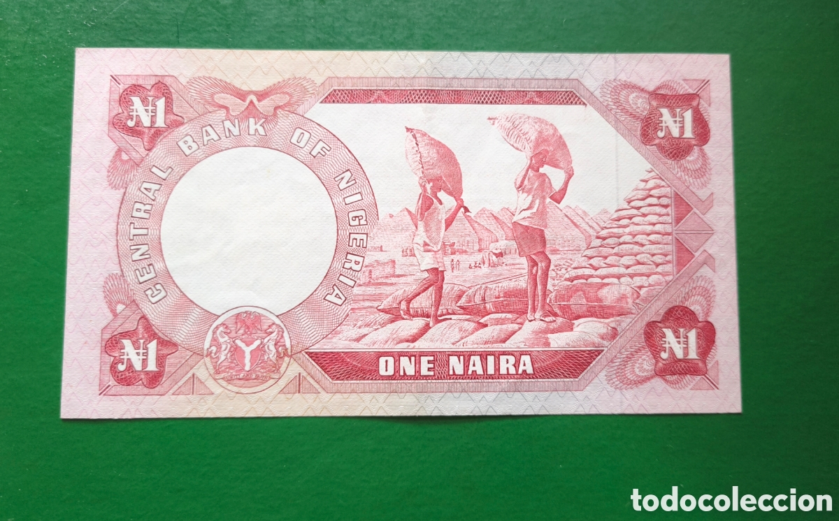 Billetes extranjeros: 1 naira Nigeria 1973 - Foto 2