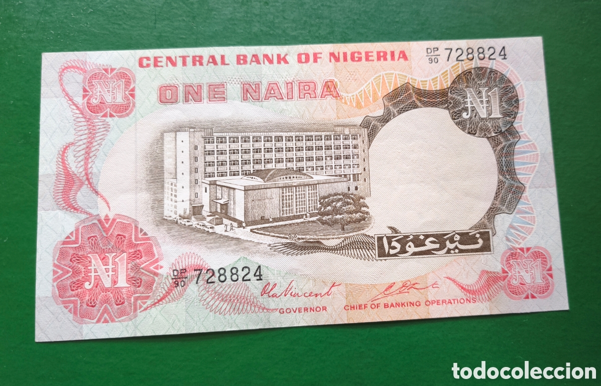 Billetes extranjeros: 1 naira Nigeria 1973 - Foto 1