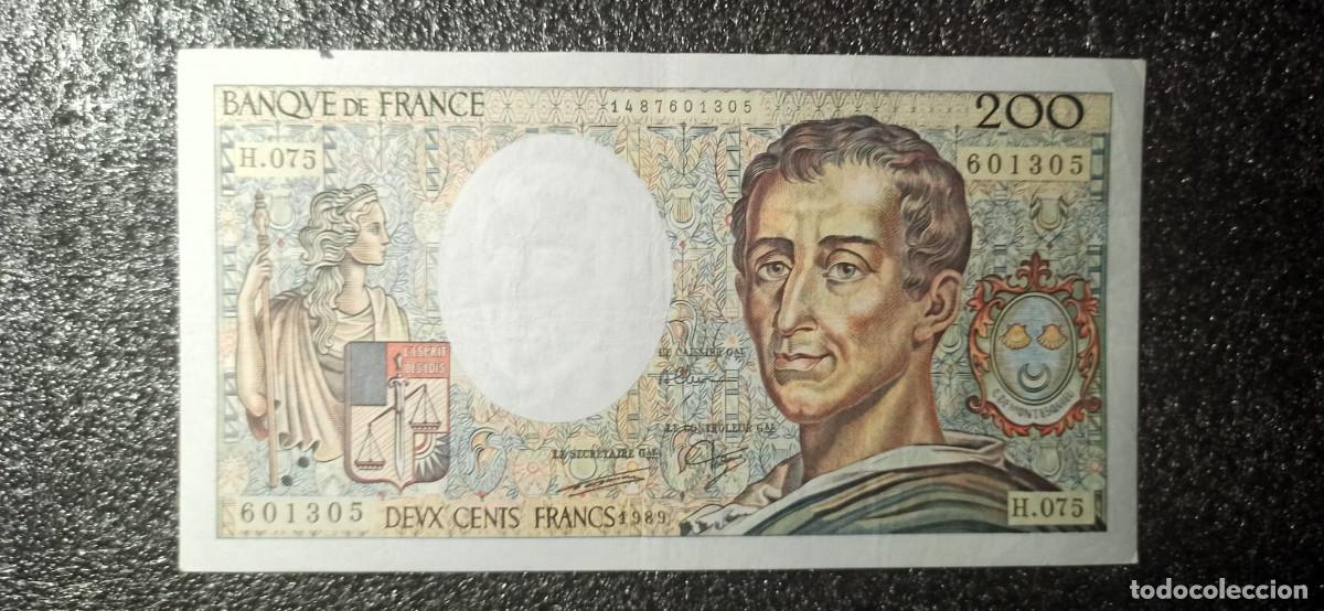 Internationale Banknoten: Francia 200 Francos 1989 Lote 9413