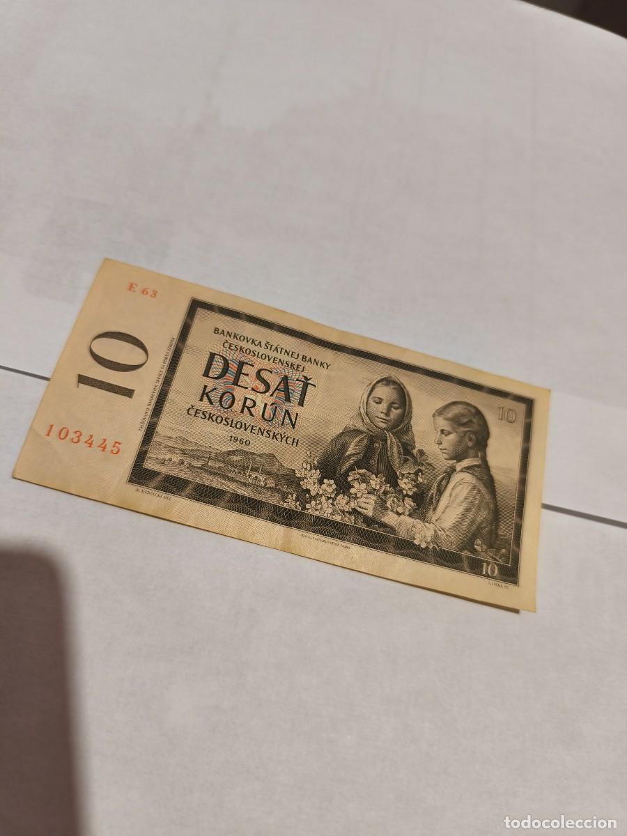 Banconote internazionali: Checoslovaquia 10 corona 1960 VF.