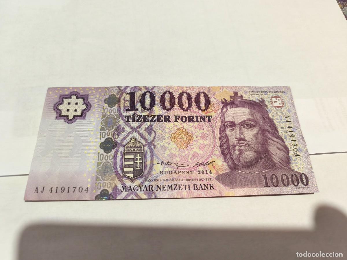 Banconote internazionali: Hungr&iacute;a 10000 Forint 2014 VF+.