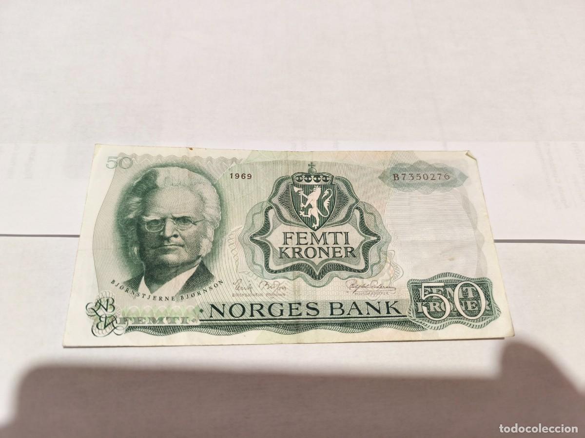 Banconote internazionali: Noruega 50Coronas 1969 VF.