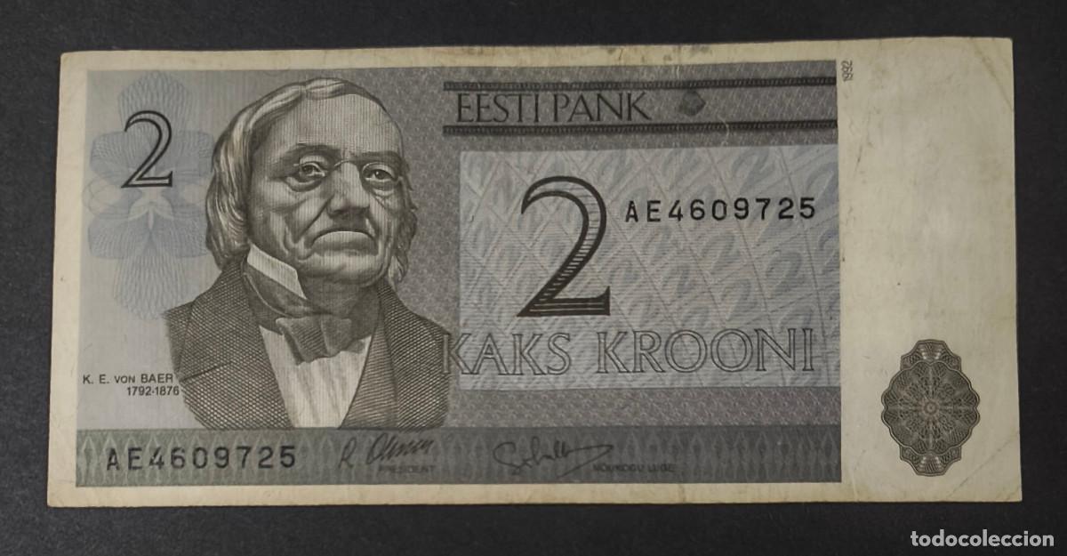 Internationale Banknoten: ESTONIA. 2 krooni 1992. Pick 70.