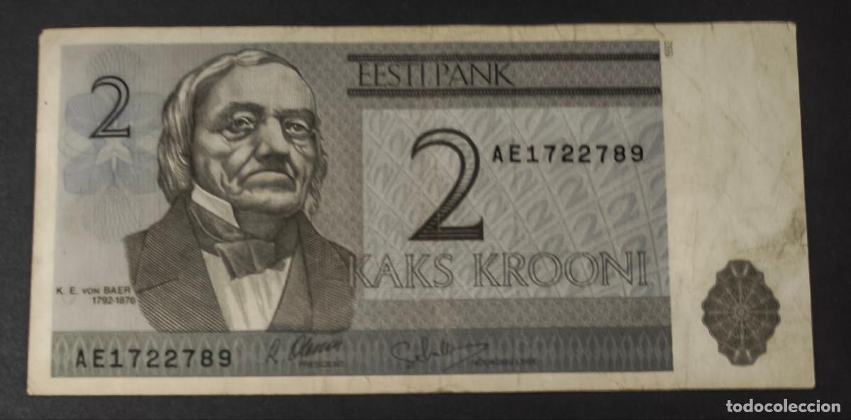Internationale Banknoten: ESTONIA. 2 krooni 1992. Pick 70.