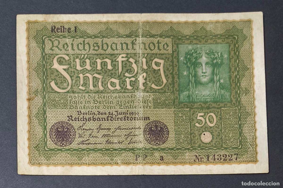 Notas Internacionais: ALEMANIA. Post I G.M. 50 mark 24.6.1919. Pick 66. Reihe 2.