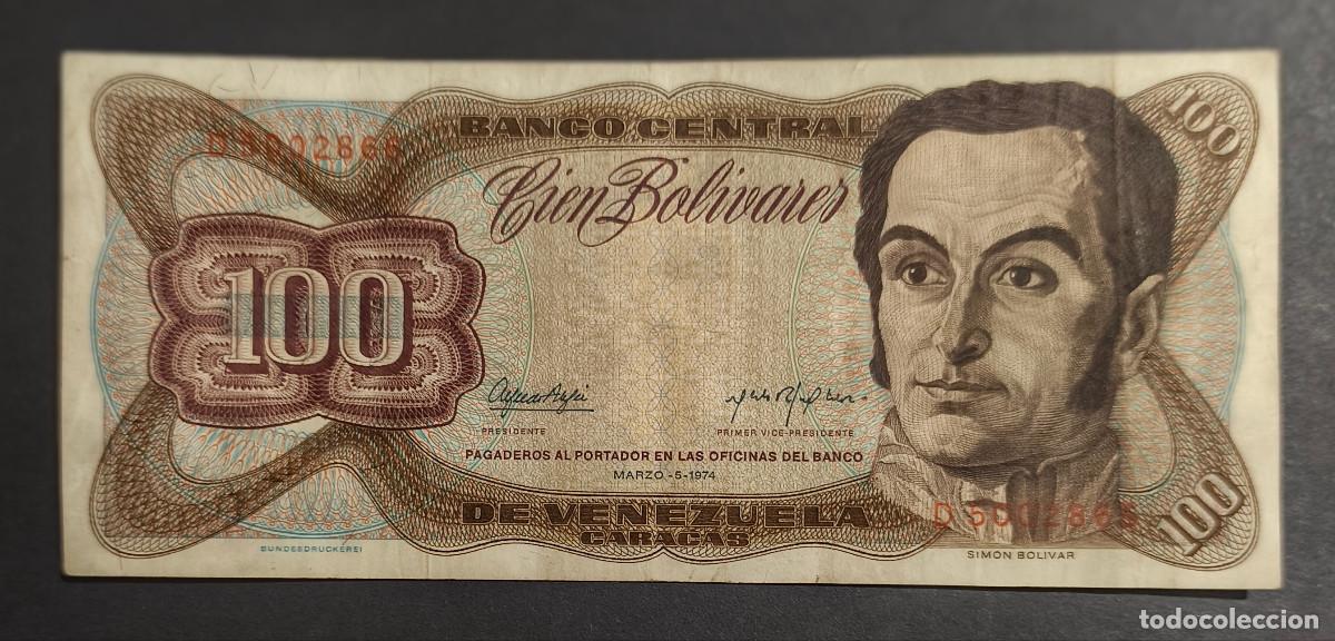 International Banknotes: VENEZUELA. 100 bolivares 5.3.1974. Pick 55b.