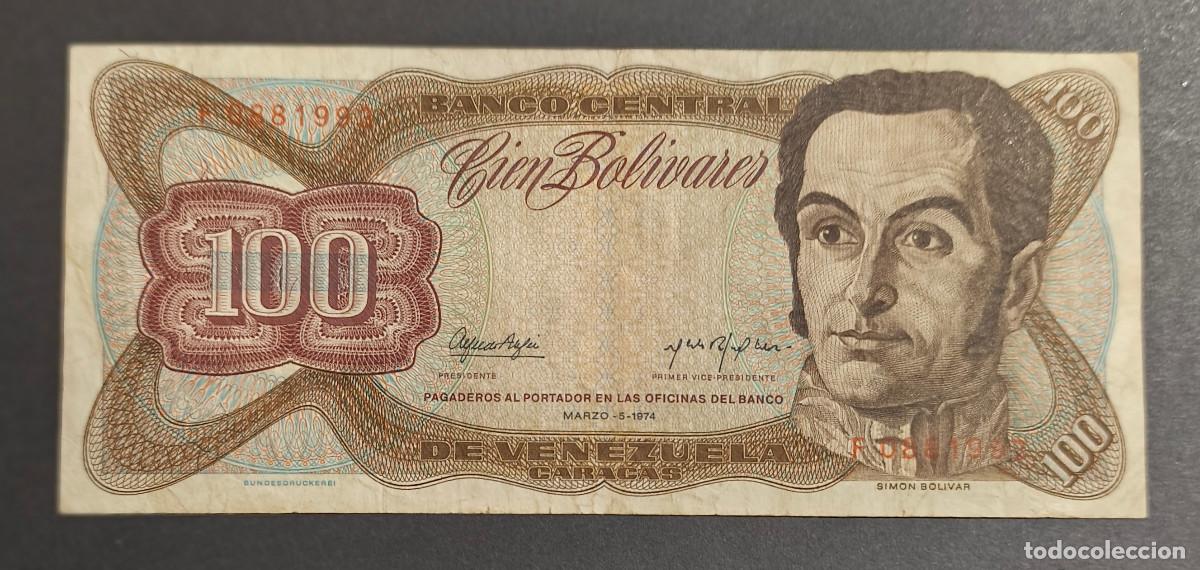 International Banknotes: VENEZUELA. 100 bolivares 5.3.1974. Pick 55b.