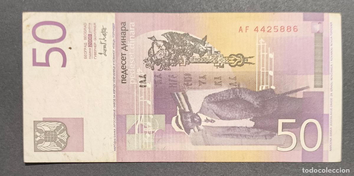 Billetes extranjeros: YUGOSLAVIA. 50 dinara 2000. Pick 155. - Foto 2