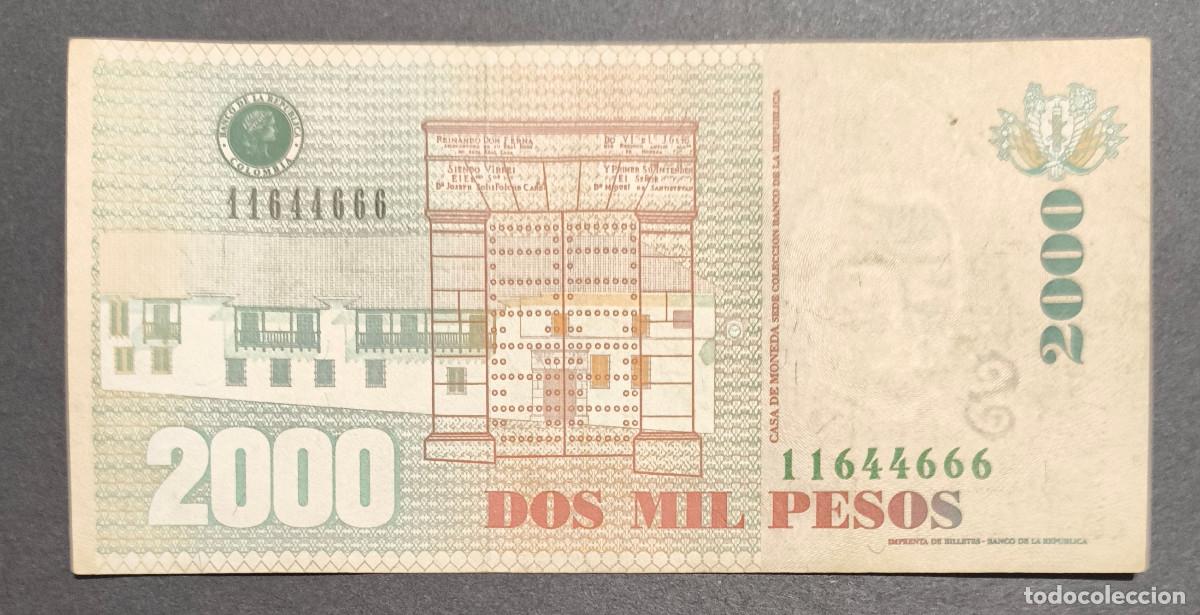 Billetes extranjeros: COLOMBIA. 2000 pesos 23.8.2011 - Foto 2