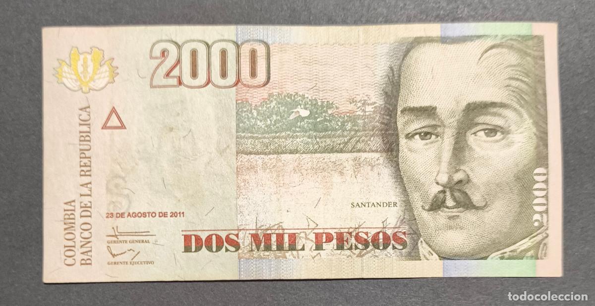 Billetes extranjeros: COLOMBIA. 2000 pesos 23.8.2011 - Foto 1
