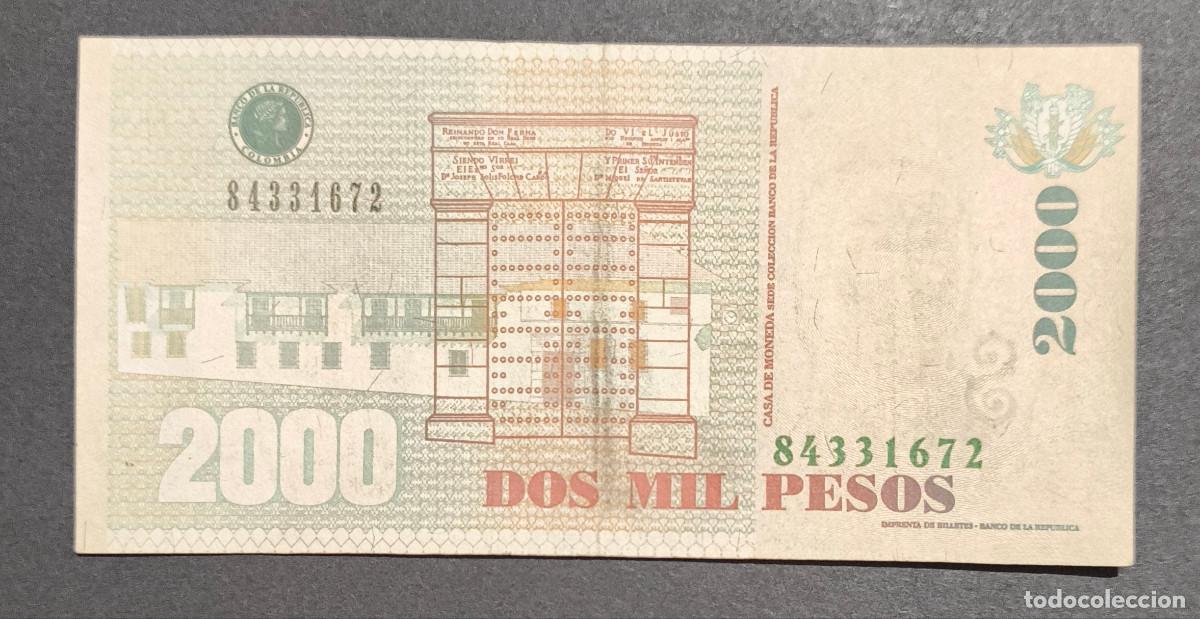 Billetes extranjeros: COLOMBIA. 2000 pesos 30.7.2014 - Foto 2
