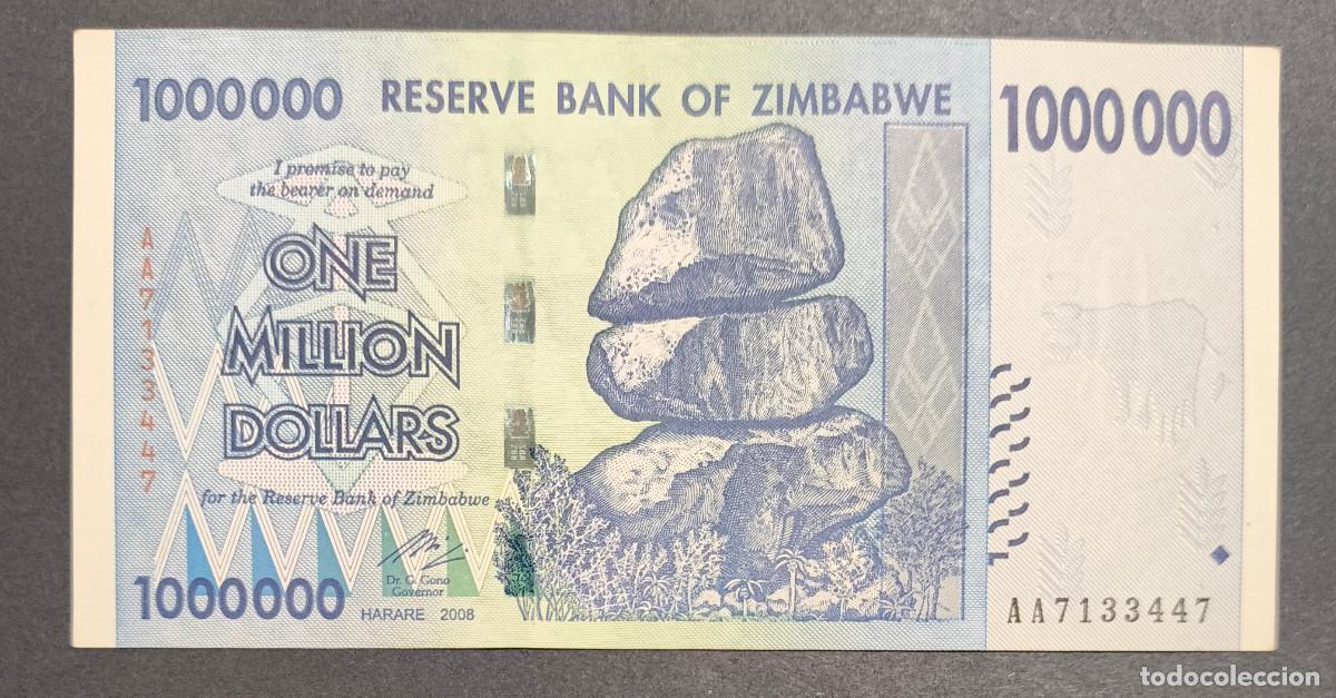 International Banknotes: ZIMBABWE. 1000000 $ 2008. Pick 77.