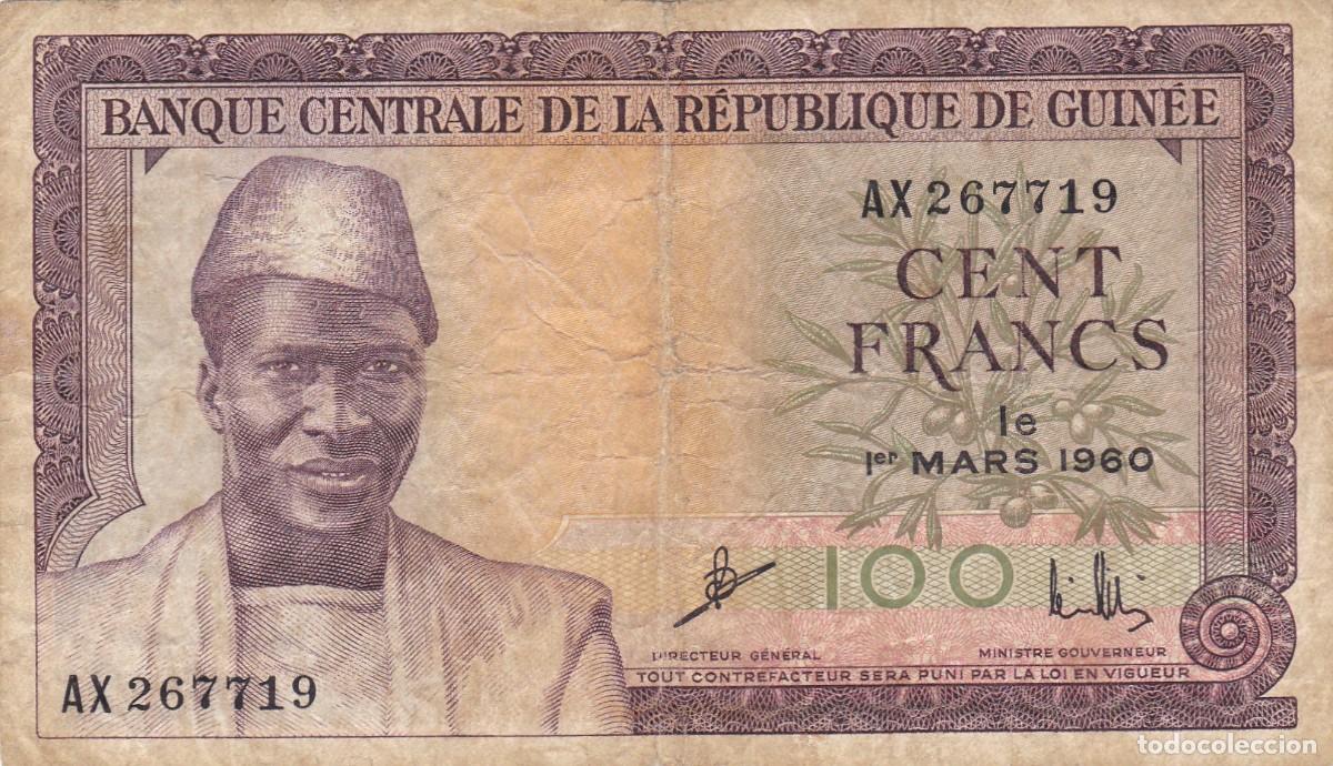 Billets internationaux: GUINEA FRANCESA - 100 FRANCOS DE 1960 - VER FOTOS
