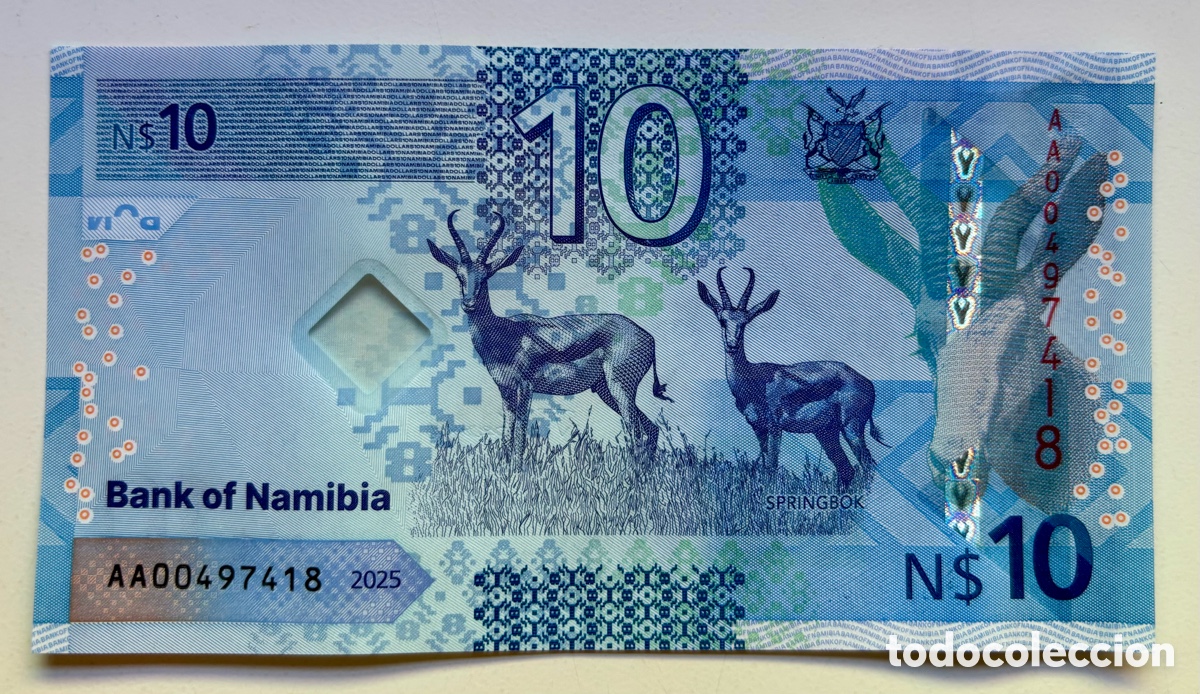 Billetes extranjeros: Billete NAMIBIA 10 D&oacute;lares 2025 SC - Foto 2