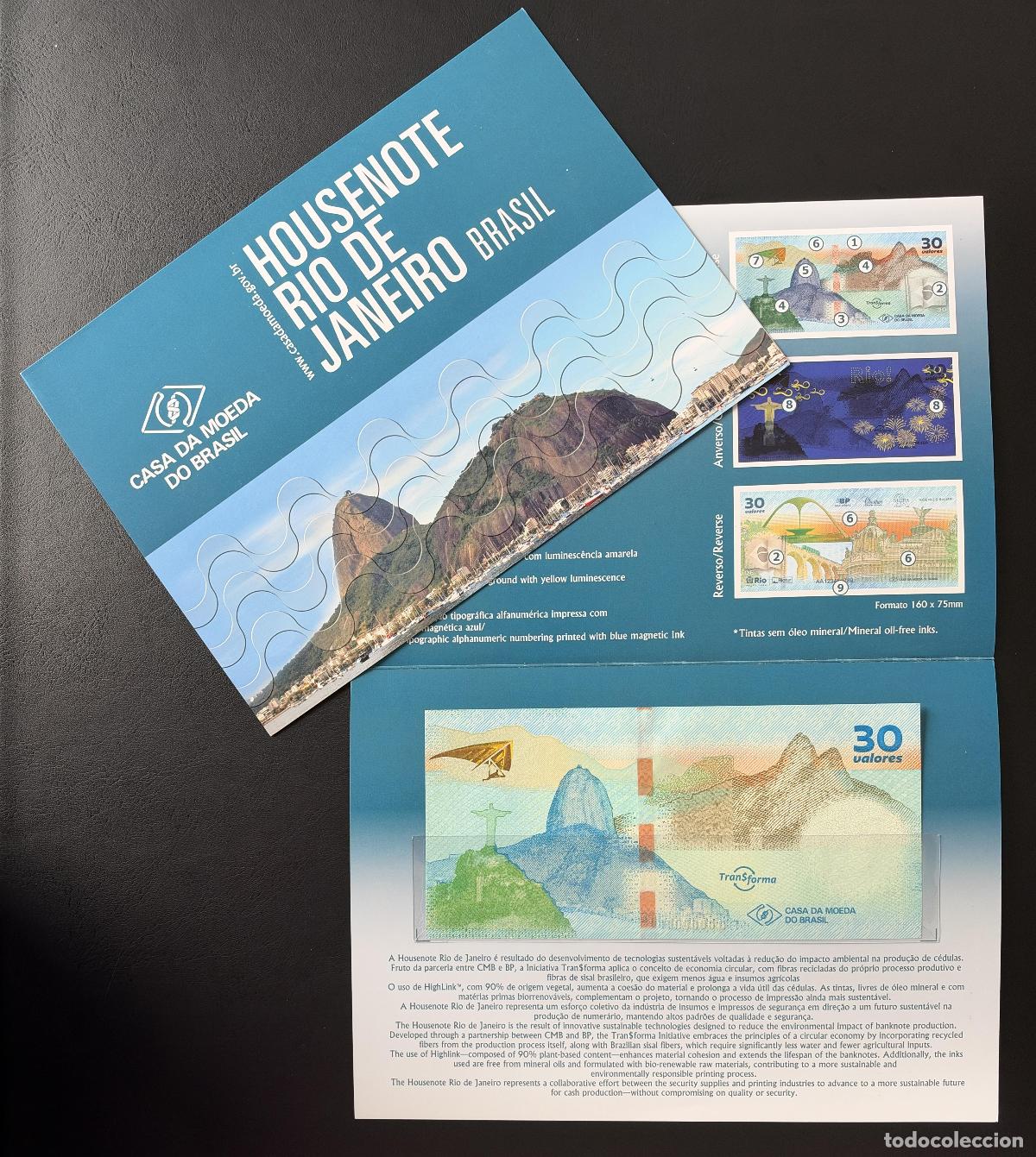 Internationale Banknoten: CDMB-? BP Billete Seguridad Rio de Janeiro test Casa da Moeda Corcovado