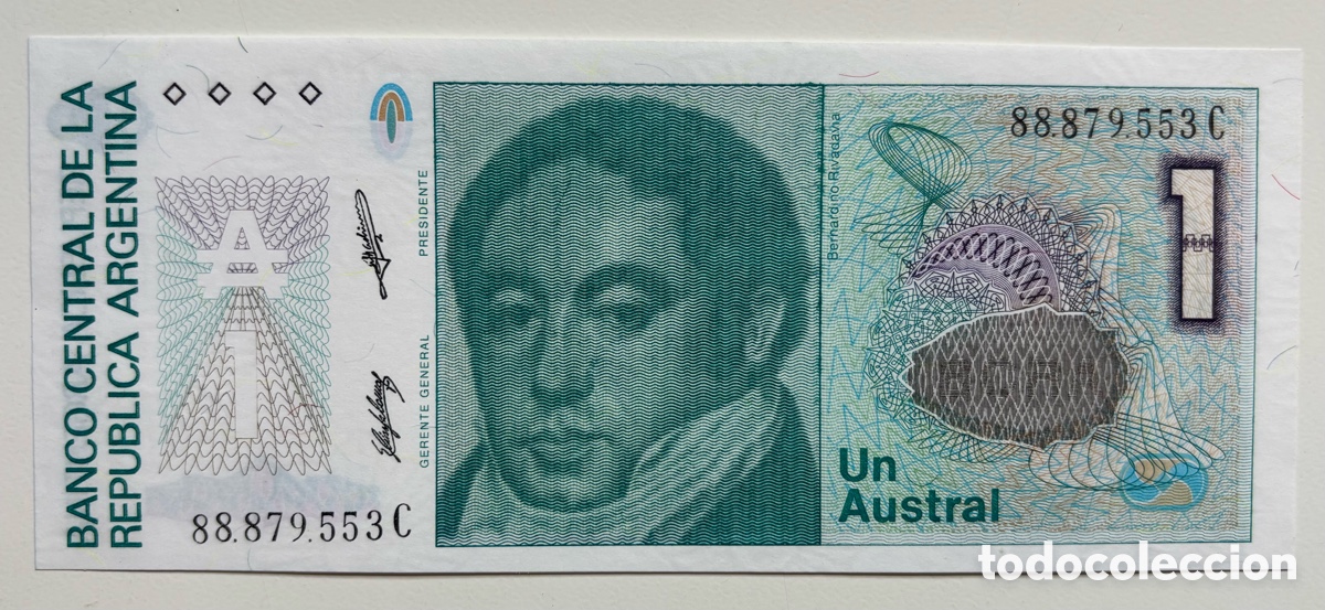 Internationale Banknoten: Billete ARGENTINA 1 Austral (1985-1989) SC