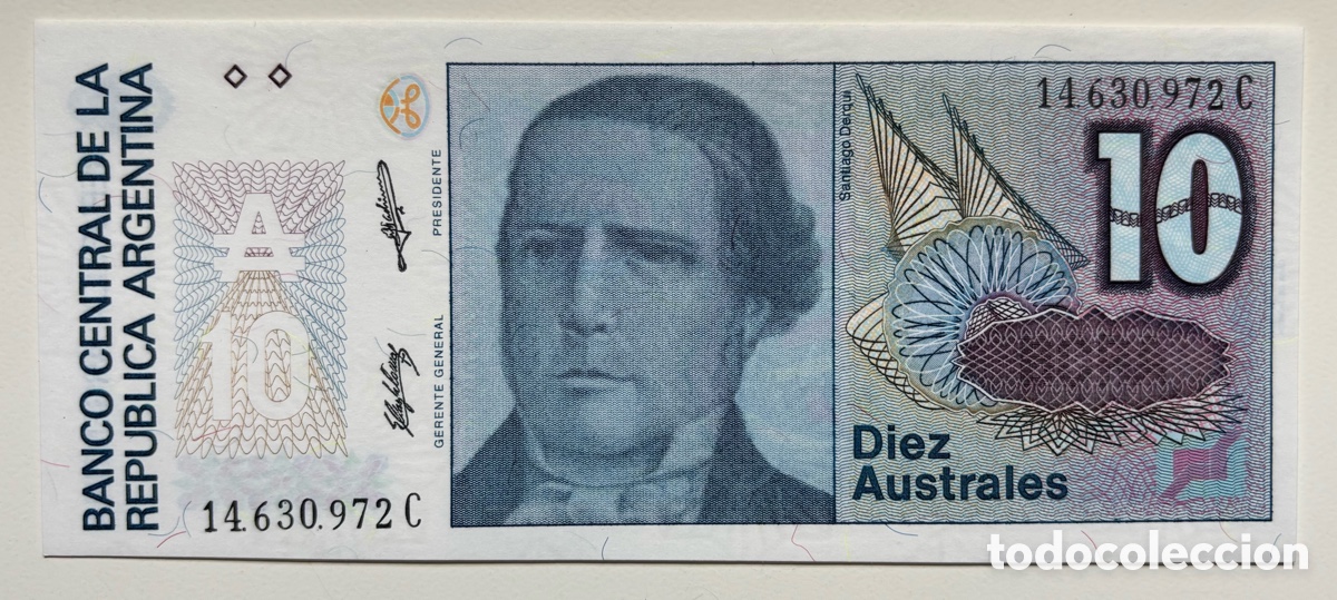 Internationale Banknoten: Billete ARGENTINA 10 Australes (1985-1989) SC