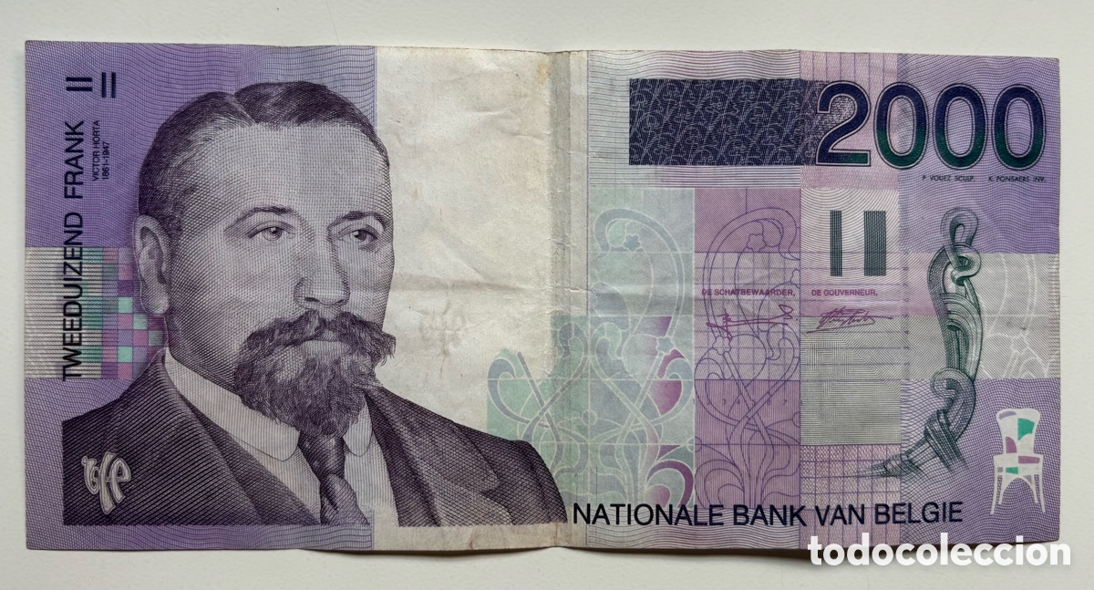 Internationale Banknoten: Billete B&Eacute;LGICA 2000 Francos (1994-2001) Francs