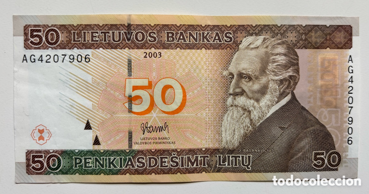 Internationale Banknoten: Billete LITUANIA 50 Litu 2003
