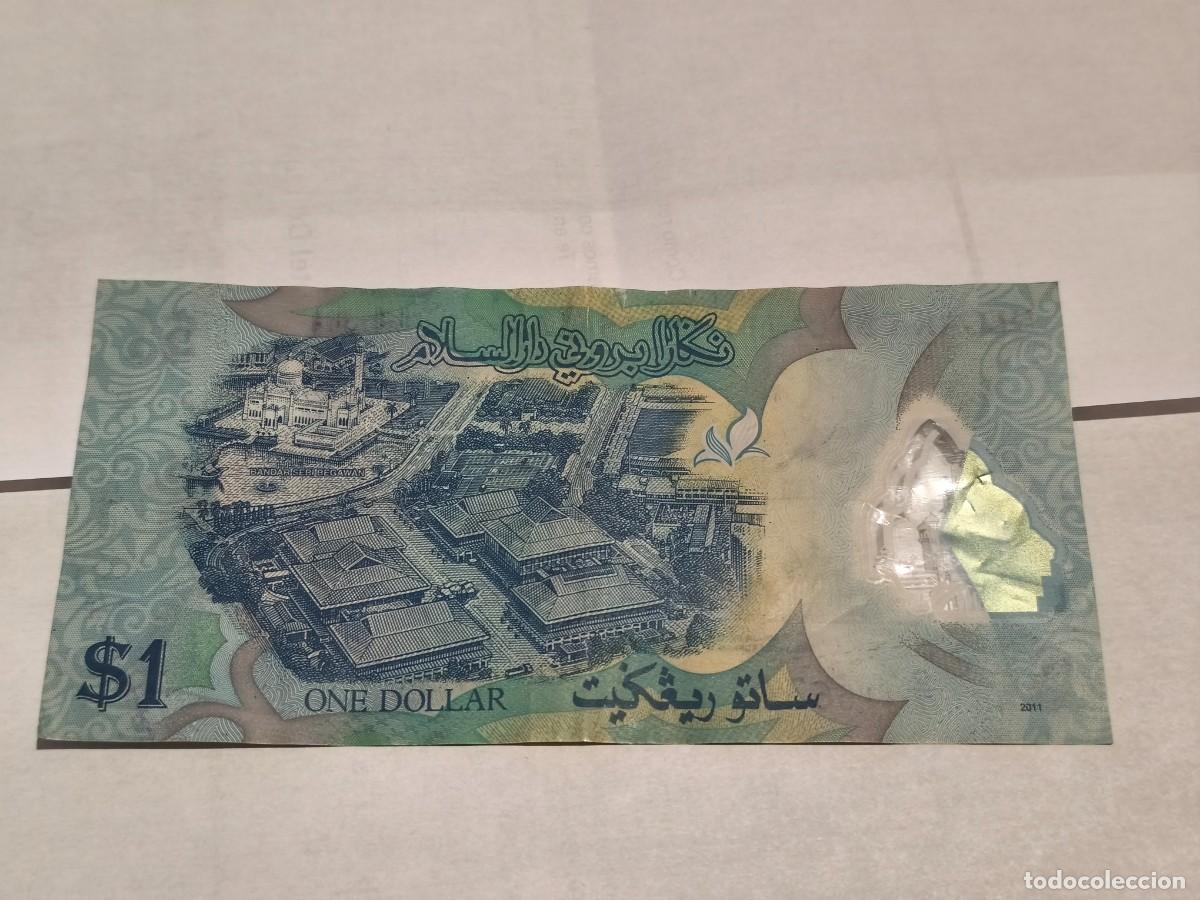 Billetes extranjeros: Brunei 1dollar VF.Brunei - Foto 2