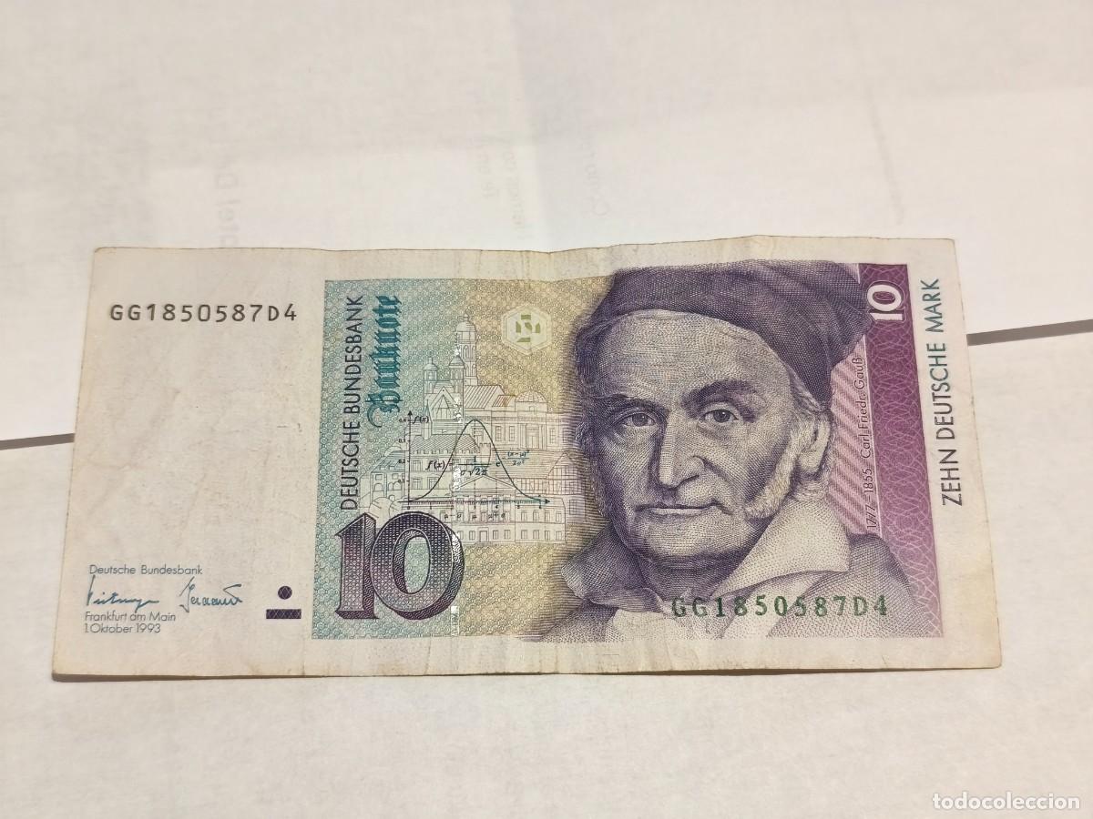 Billetes extranjeros: Alemania 10mark 1993 VF.