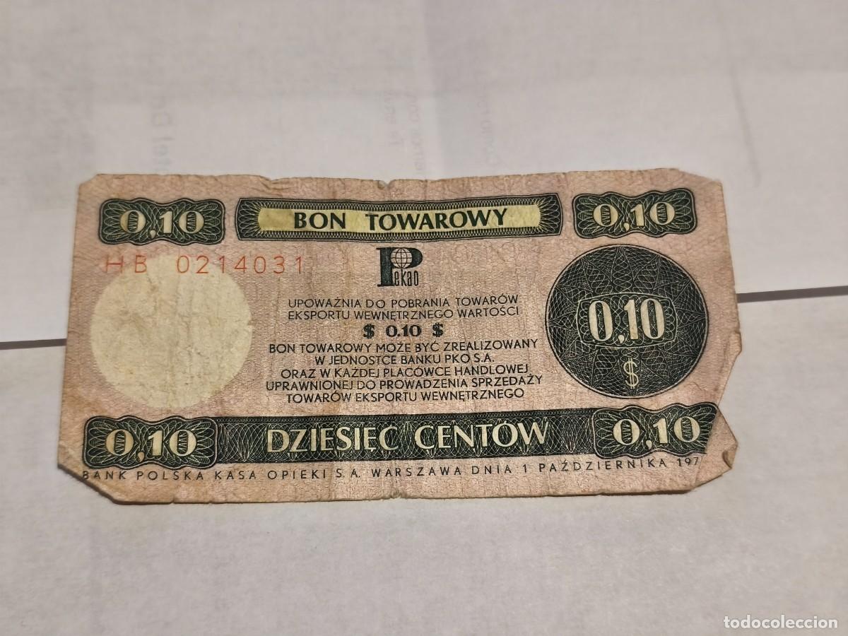 Billetes extranjeros: Polonia Bon Tomarowy 0,10