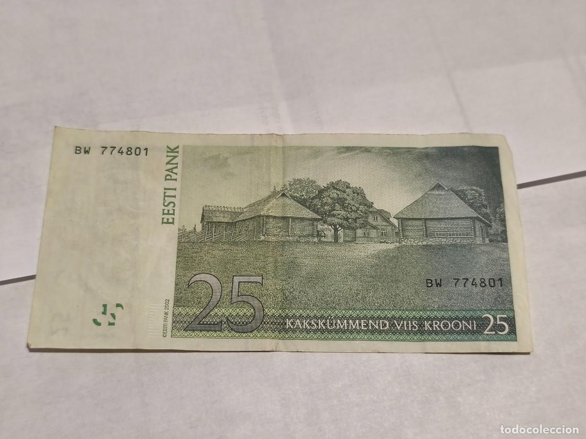 Billetes extranjeros: Estonia 25krooni 2002 VF. - Foto 2