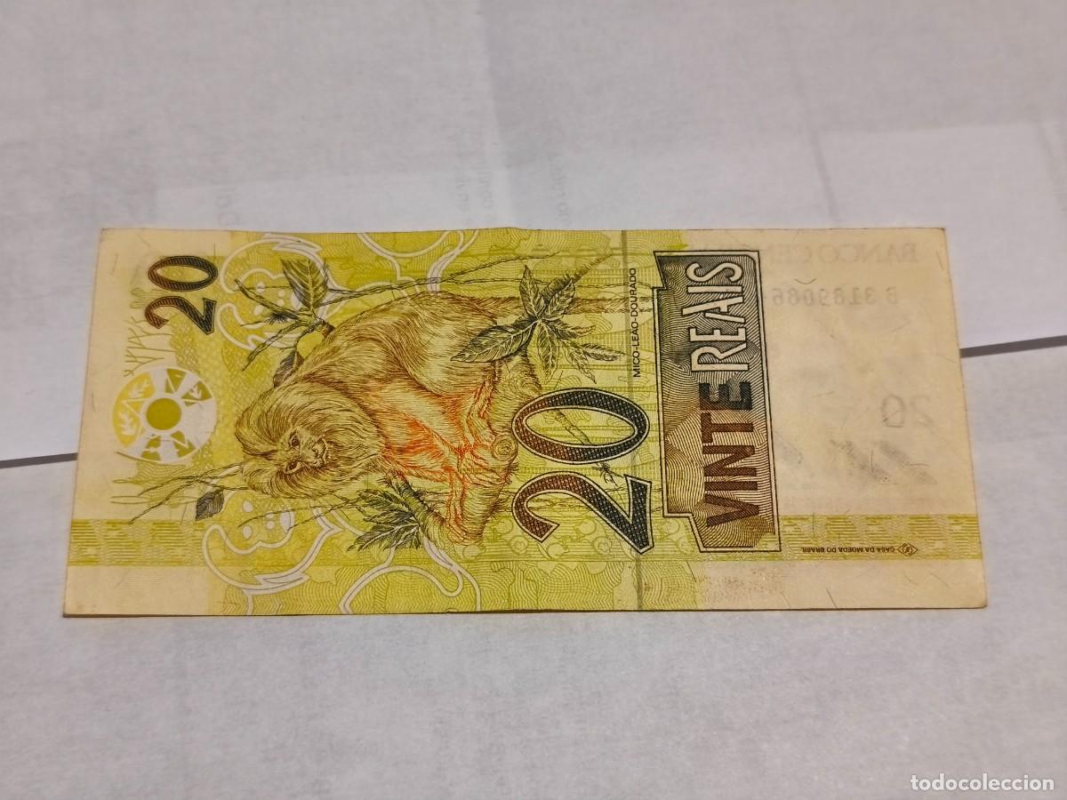 Billetes extranjeros: Brasil 20Reais VF.Brasil. - Foto 2