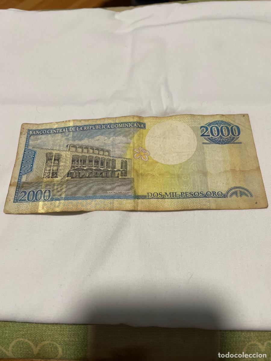 Billetes extranjeros: Billete en muy buen estado 2000 pesos. REP&Uacute;BLICA DOMINICANA