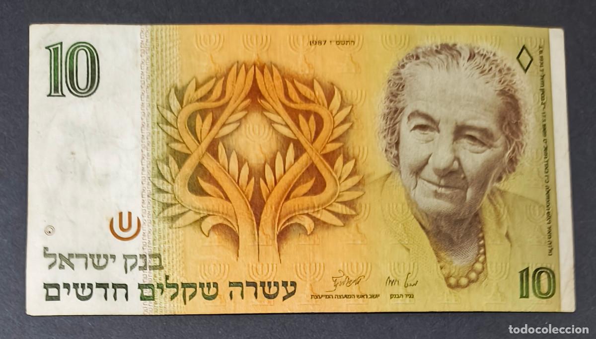 Billets internationaux: ISRAEL. 10 new sheqalim 1992. Firma 8. Pick 53 c. Golda Meir.