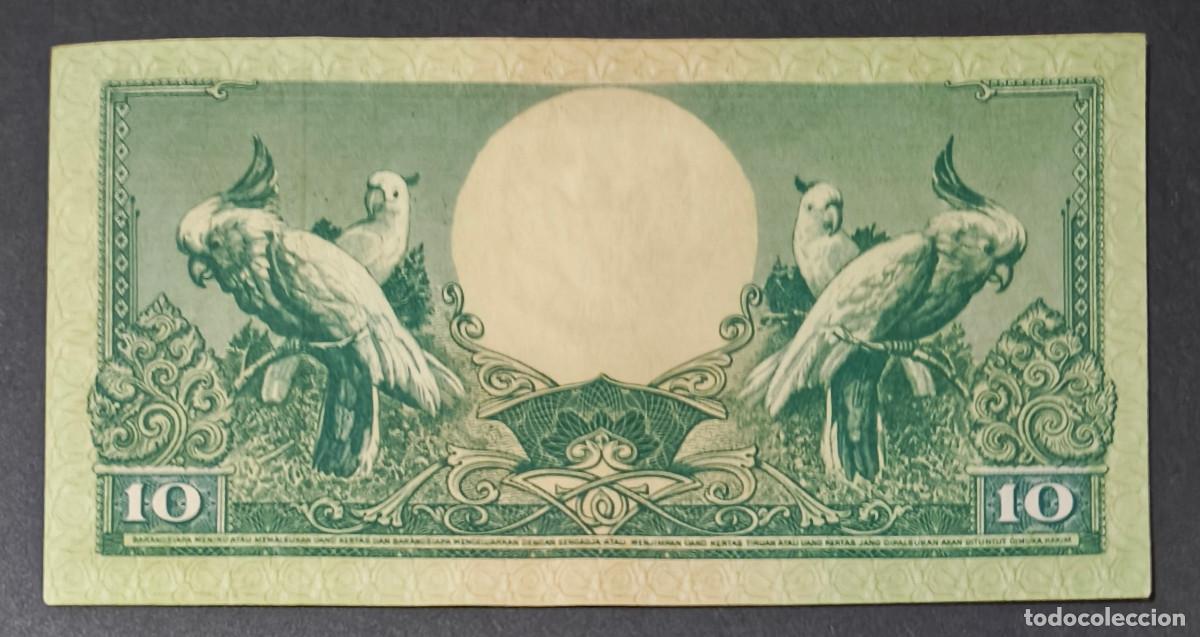 Billetes extranjeros: INDONESIA. 10 rupiah 1959. Pick 66. - Foto 2