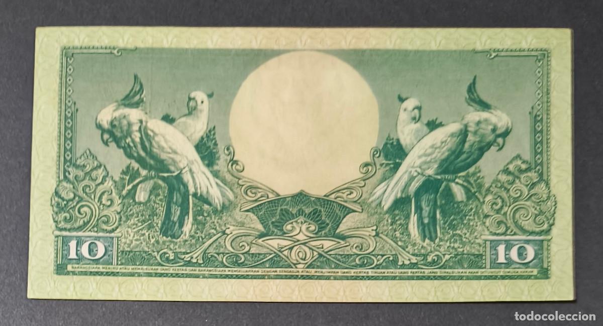 Billetes extranjeros: INDONESIA. 10 rupiah 1959. Pick 66. - Foto 2