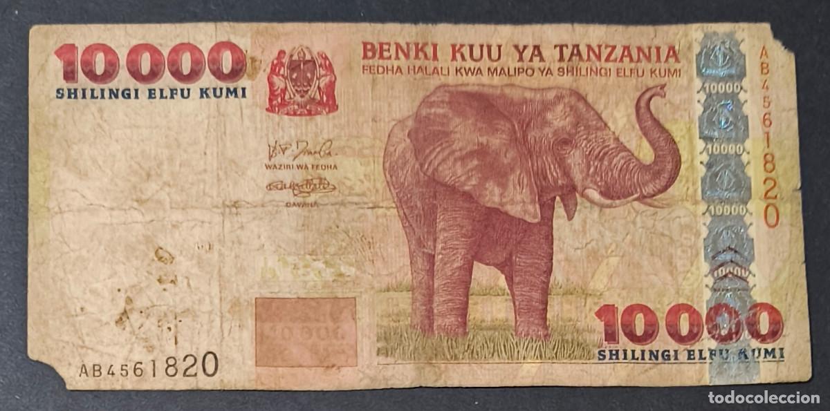 Billets internationaux: TANZANIA. 10000 shillingi (2003). Pick 39. Fauna, elefante.