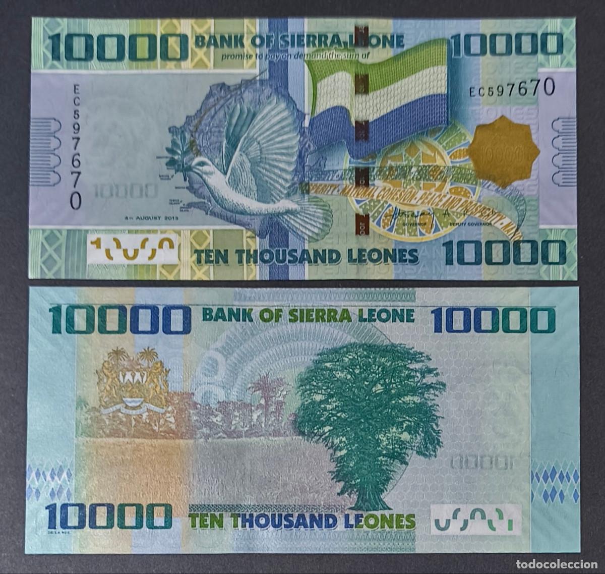 Billets internationaux: SIERRA LEONE. 10000 leones 4.8.2013. S/C.