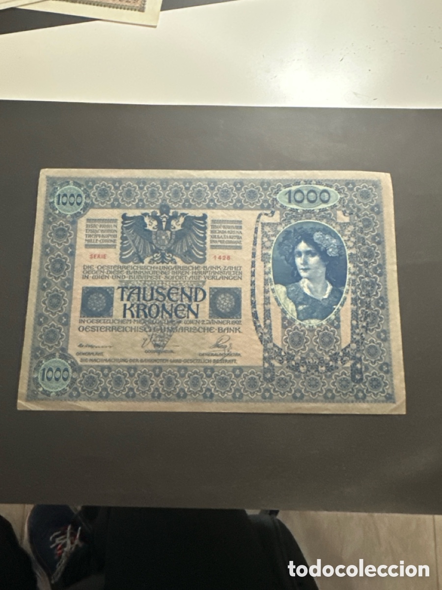International Banknotes: Billete de Austria de 1000 coronas a&ntilde;o 1902