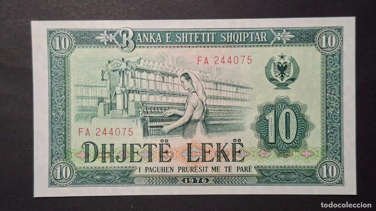 Billetes extranjeros: ALBANIA 10 Leke 1976 P-43a SC