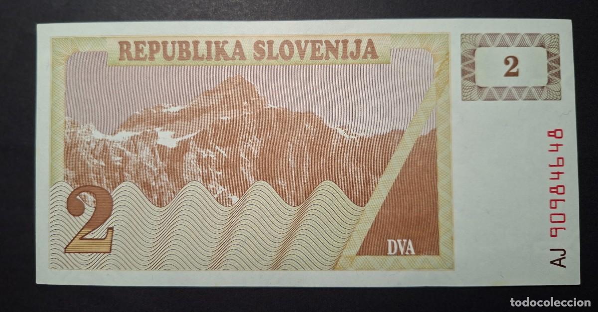 Billets internationaux: ESLOVENIA SLOVENIA 2Tolarja 1990 P- 2a SC