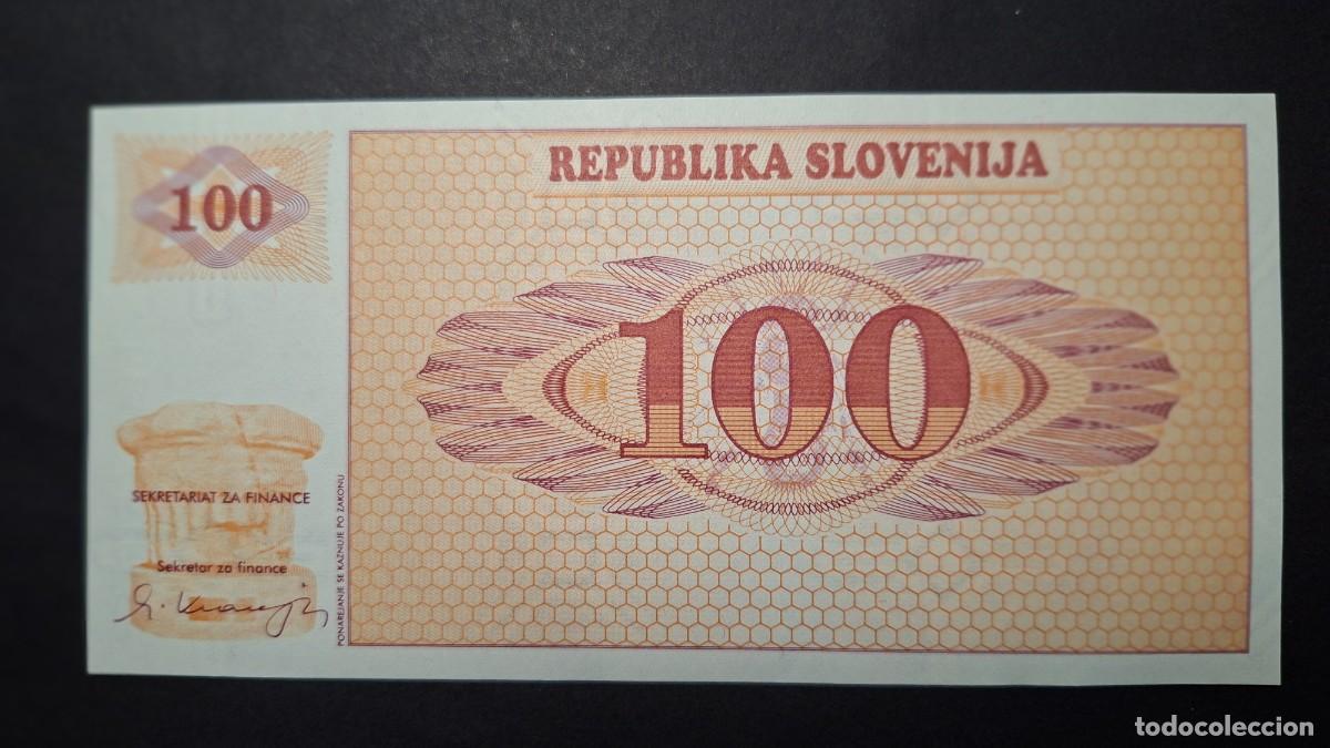 International Banknotes: ESLOVENIA SLOVENIA 100 Tolarjev SPECIMEN (VZOREC) 1990 P-6s.1 SC