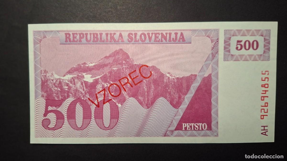 Billets internationaux: ESLOVENIA SLOVENIA 500 Tolarjev SPECIMEN (VZOREC) 1992 P-8b.s.1 SC