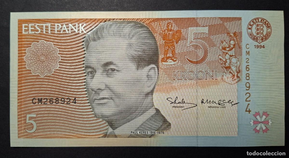 Billets internationaux: ESTONIA 5 Krooni 1994 P- 76a SC