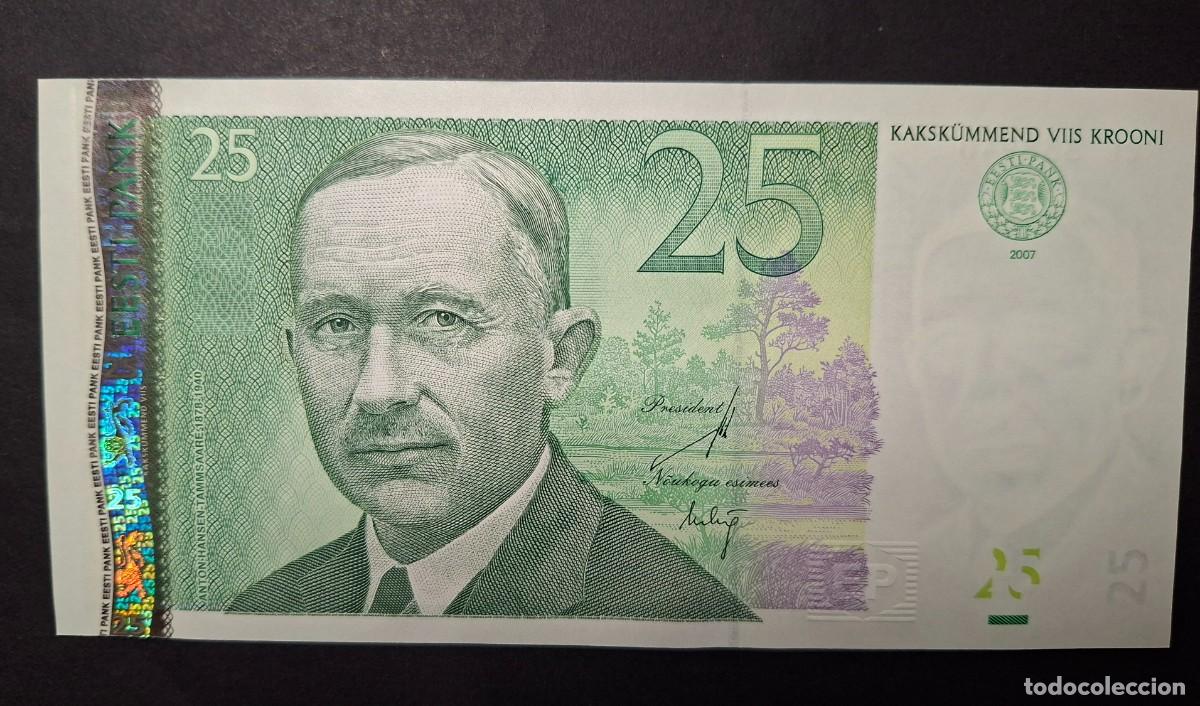 Billetes extranjeros: ESTONIA 25 Krooni 2007 P- 87a SC - Foto 1