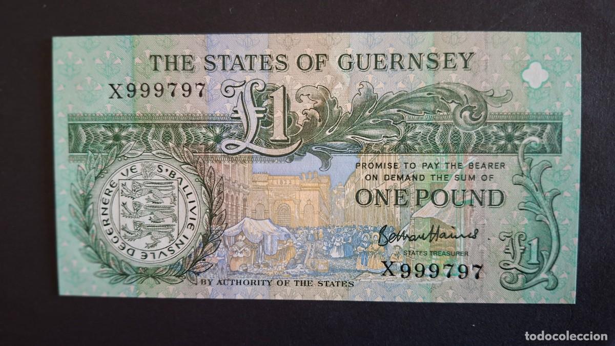 Billetes extranjeros: GUERNSEY 1 Pound 2016 P- 52d.1 SC - Foto 2