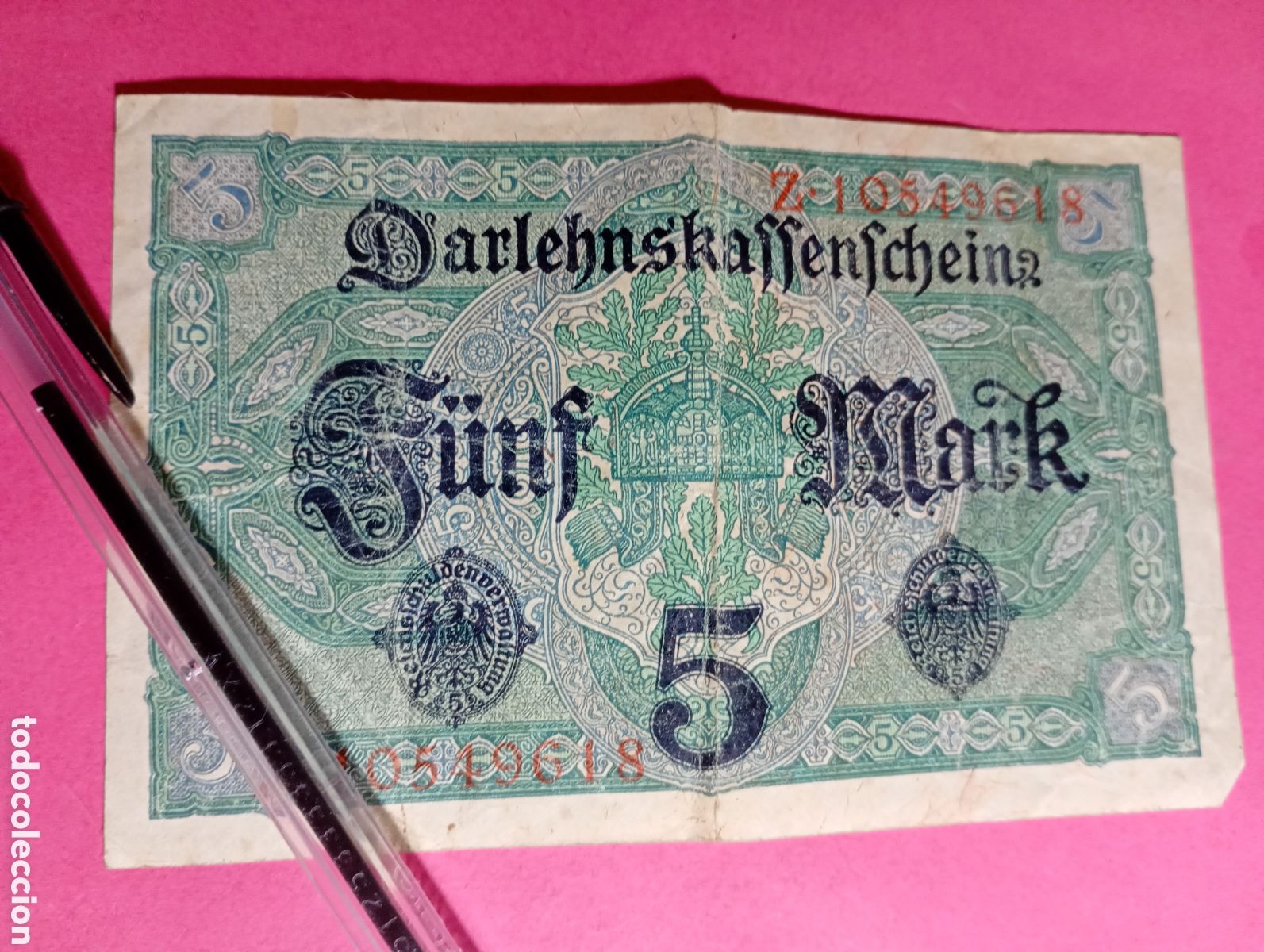 Billetes extranjeros: BERLIN 1917 ALEMANIA 5 MARK MARCOS