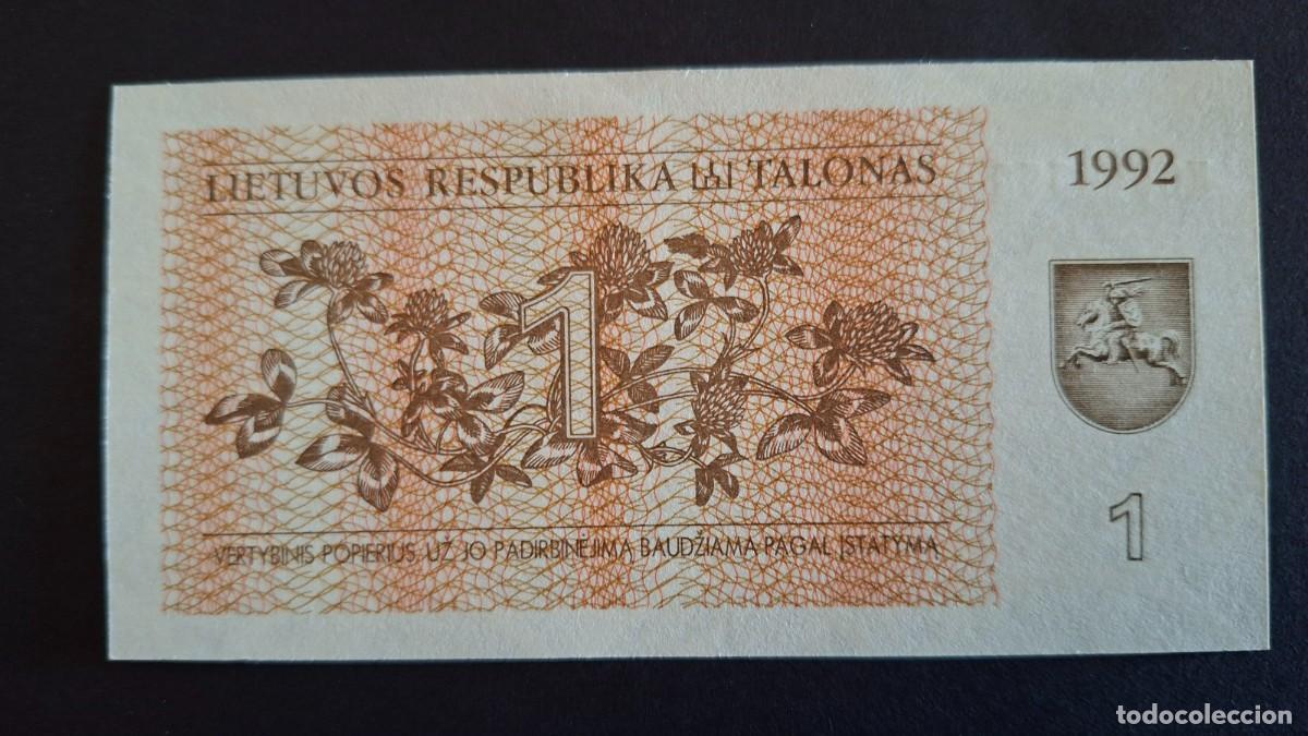 Billets internationaux: LITUANIA 1 Talonas 1992 P- 39 SC