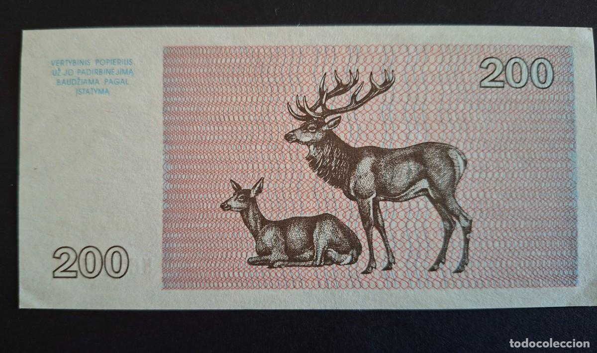 Billetes extranjeros: LITUANIA 200 Talonas 1993 P-45 SC - Foto 2