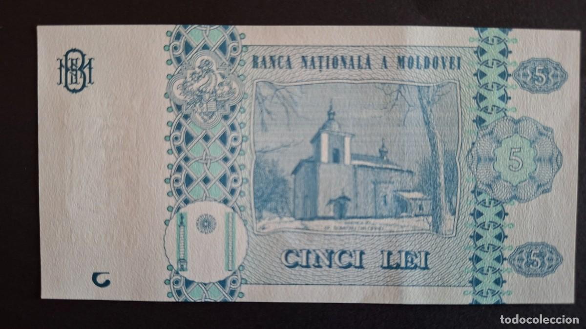 Billetes extranjeros: MOLDAVIA 5 Lei 2015 P- 21Aa SC