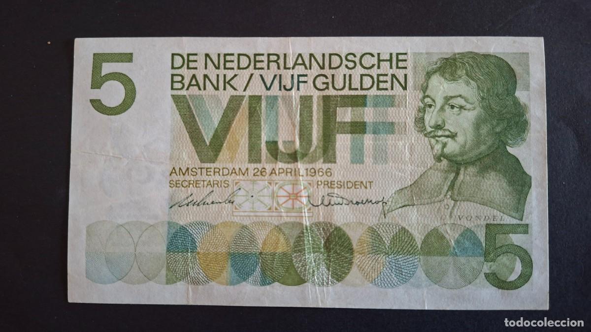 Banconote internazionali: PA&Iacute;SES BAJOS HOLANDA 5 Gulden 1973 P- 90a
